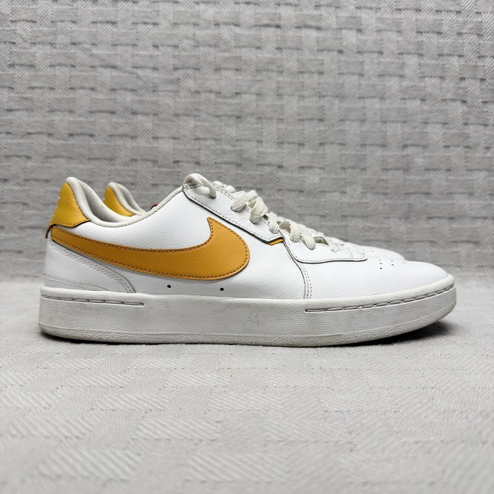Nike Court Blanc Shoes Womens Size 9 White Leather Low Top Casual CI0808-101
